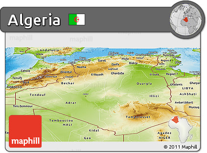 Physical Panoramic Map of Algeria