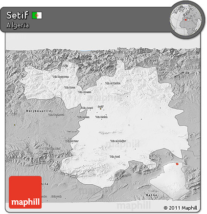 Gray 3D Map of Setif