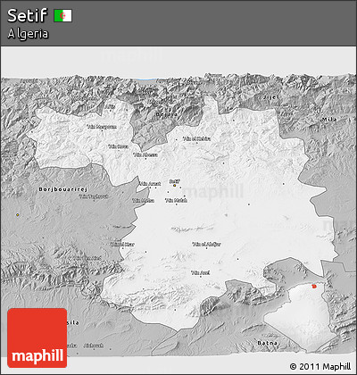 Gray 3D Map of Setif