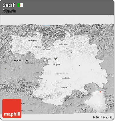 Gray 3D Map of Setif