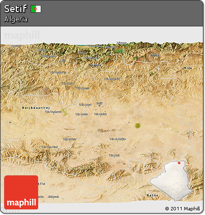Satellite 3D Map of Setif