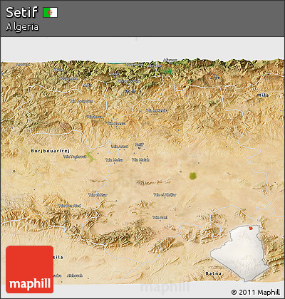 Satellite 3D Map of Setif