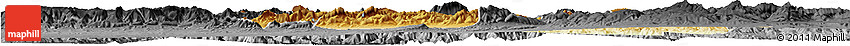 Physical Horizon Map of Setif, darken, desaturated