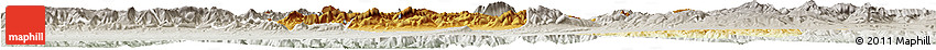 Physical Horizon Map of Setif, lighten, semi-desaturated