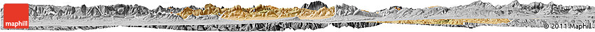 Satellite Horizon Map of Setif, desaturated