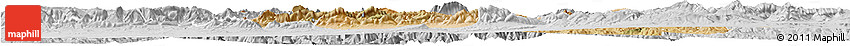 Satellite Horizon Map of Setif, lighten, desaturated