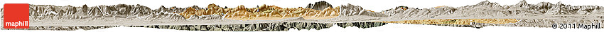 Satellite Horizon Map of Setif, semi-desaturated