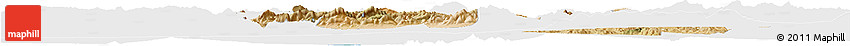 Satellite Horizon Map of Setif, single color outside