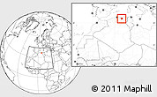 Blank Location Map of Setif, within the entire country