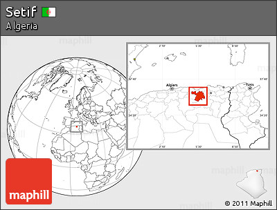 Blank Location Map of Setif