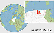 Savanna Style Location Map of Setif, highlighted country