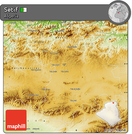 Physical Map of Setif