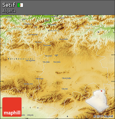 Physical Map of Setif