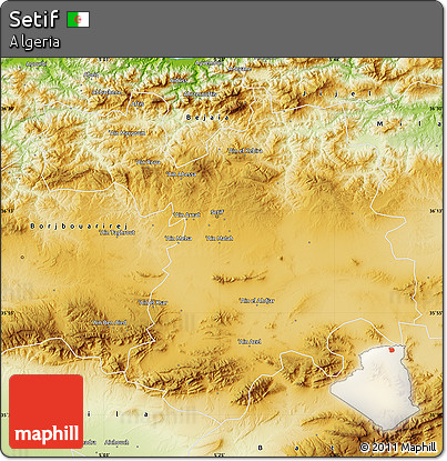 Physical Map of Setif