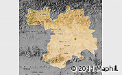 Satellite Map of Setif, darken, desaturated