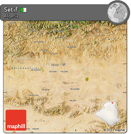 Satellite Map of Setif