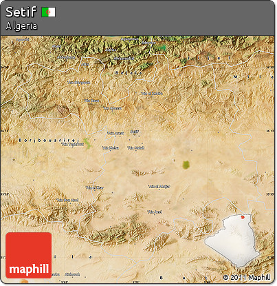 Satellite Map of Setif