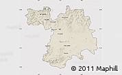 Shaded Relief Map of Setif, cropped outside