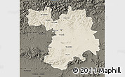 Shaded Relief Map of Setif, darken