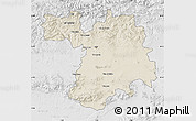 Shaded Relief Map of Setif, lighten, desaturated