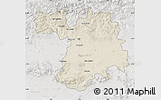 Shaded Relief Map of Setif, lighten, semi-desaturated