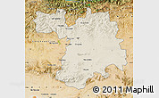 Shaded Relief Map of Setif, satellite outside