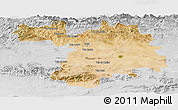 Satellite Panoramic Map of Setif, lighten, desaturated