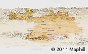 Satellite Panoramic Map of Setif, lighten