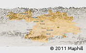 Satellite Panoramic Map of Setif, lighten, semi-desaturated