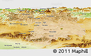 Satellite Panoramic Map of Setif, physical outside