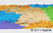 Satellite Panoramic Map of Setif, political outside