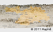 Satellite Panoramic Map of Setif, semi-desaturated