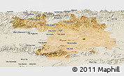 Satellite Panoramic Map of Setif, shaded relief outside