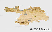 Satellite Panoramic Map of Setif, single color outside