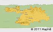 Savanna Style Panoramic Map of Setif, single color outside