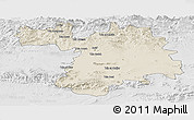 Shaded Relief Panoramic Map of Setif, lighten, desaturated