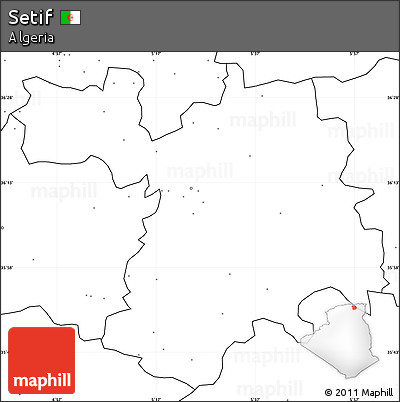 Blank Simple Map of Setif, no labels