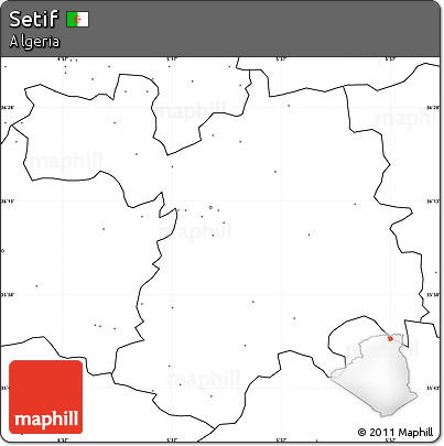 Blank Simple Map of Setif, no labels