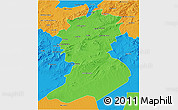 Political 3D Map of Sidi-Bel-Abbes