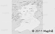 Silver Style 3D Map of Sidi-Bel-Abbes