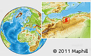 Physical Location Map of Sidi-Bel-Abbes