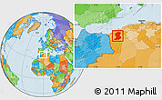 Political Location Map of Sidi-Bel-Abbes