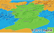 Political Panoramic Map of Sidi-Bel-Abbes