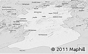 Silver Style Panoramic Map of Sidi-Bel-Abbes