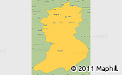 Savanna Style Simple Map of Sidi-Bel-Abbes