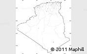 Blank Simple Map of Algeria, cropped outside, no labels
