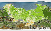 Physical 3D Map of Skikda, darken