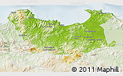 Physical 3D Map of Skikda, lighten