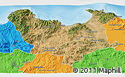 Satellite 3D Map of Skikda, political outside