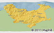 Savanna Style 3D Map of Skikda, single color outside